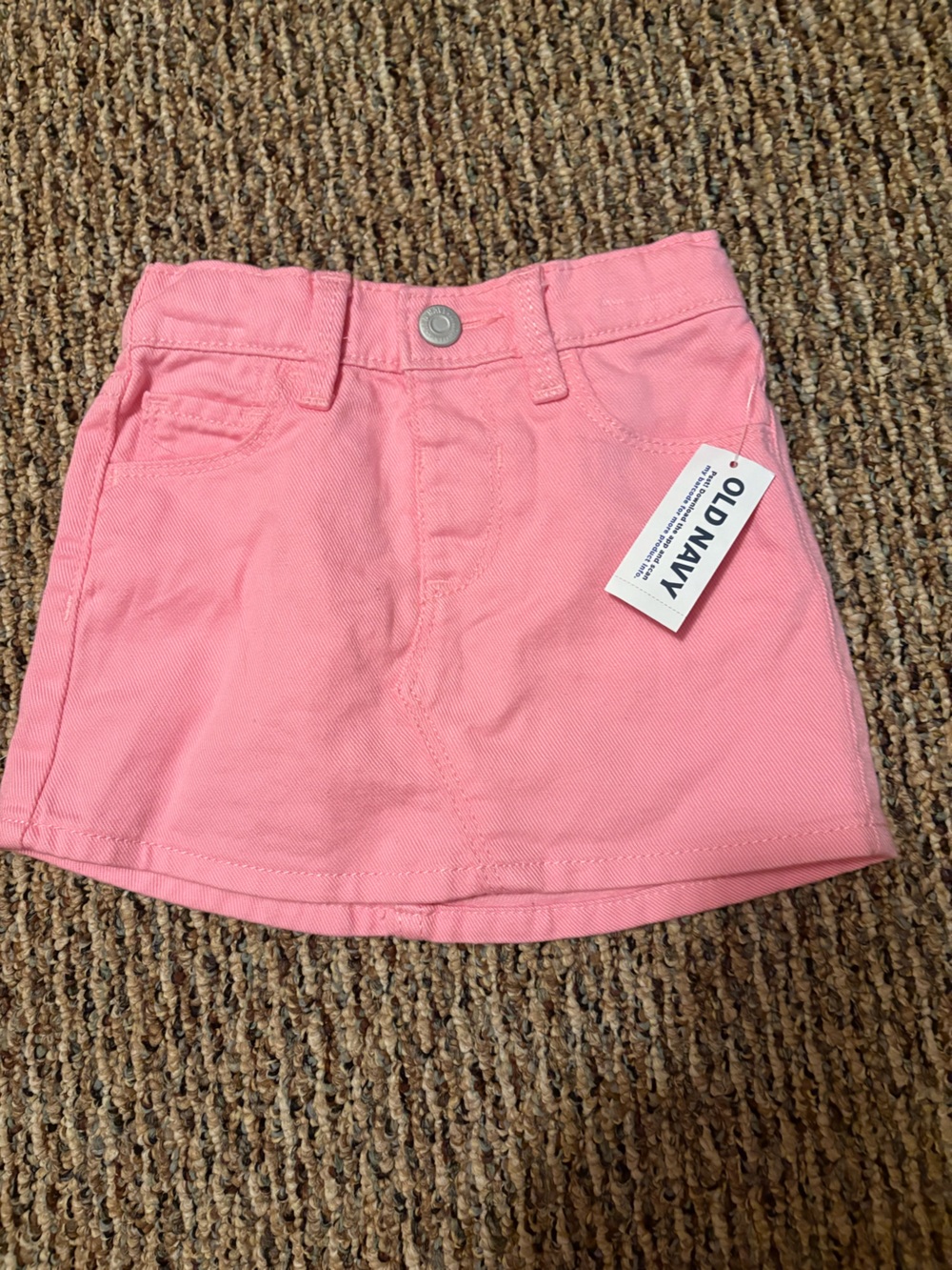 Old Navy Pink Denim Skort-Style Shorts